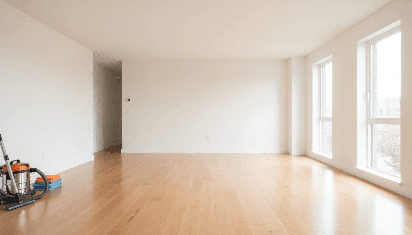 Bright and freshly cleaned living room with sunlight streaming through windows
